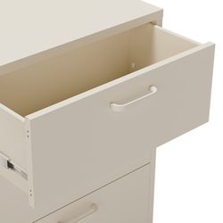 Conjunto de salón compuesto por aparador y mueble tv en color crema| Diora