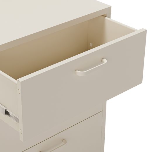 Conjunto de salón compuesto por aparador y mueble tv en color crema| Diora
