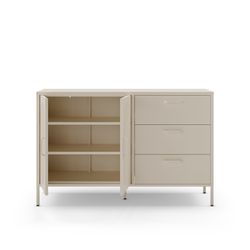 Conjunto de salón compuesto por aparador y mueble tv en color crema| Diora