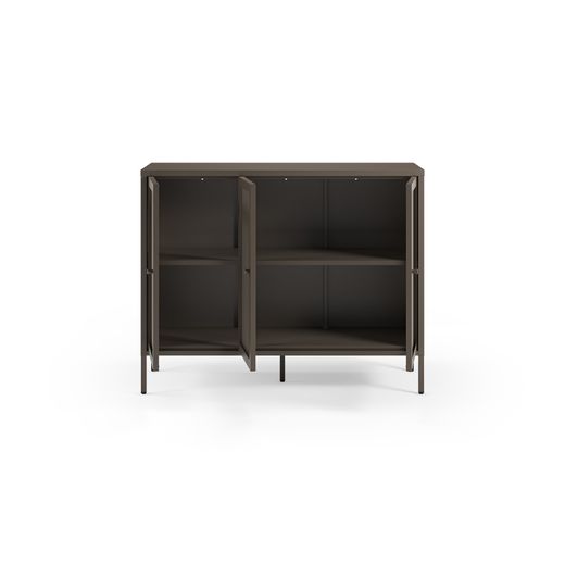 Metal sideboard in mocha, 121 x 40 x 90 cm | Fayna