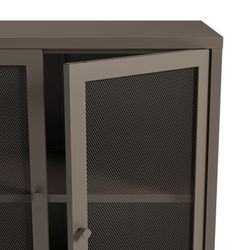 Metal sideboard in mocha, 121 x 40 x 90 cm | Fayna