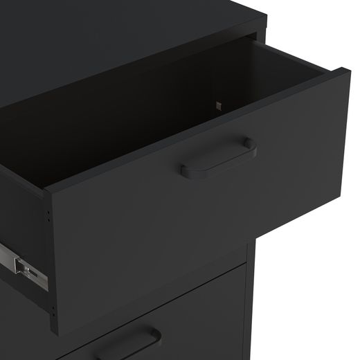 Black metal sideboard, 140 x 40 x 90 cm | Diora