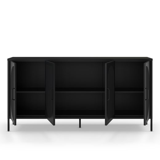 Sort metalskænk, 160 x 40 x 90 cm | Tayra