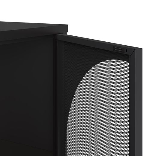 Sort metalskænk, 160 x 40 x 90 cm | Tayra