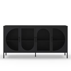 Sort metalskænk, 160 x 40 x 90 cm | Tayra