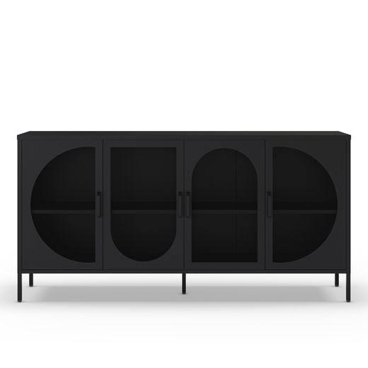 Sort metalskænk, 160 x 40 x 90 cm | Tayra