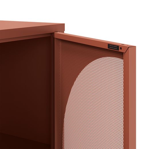 Sideboard aus Metall in Terrakotta, 160 x 40 x 90 cm | Tayra