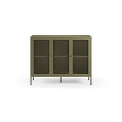 Metal sideboard in green, 121 x 40 x 90 cm | Fayna