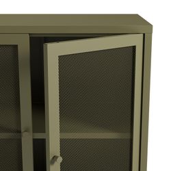 Metal sideboard in green, 121 x 40 x 90 cm | Fayna