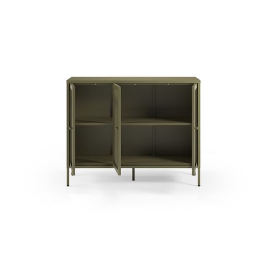 Metal sideboard in green, 121 x 40 x 90 cm | Fayna