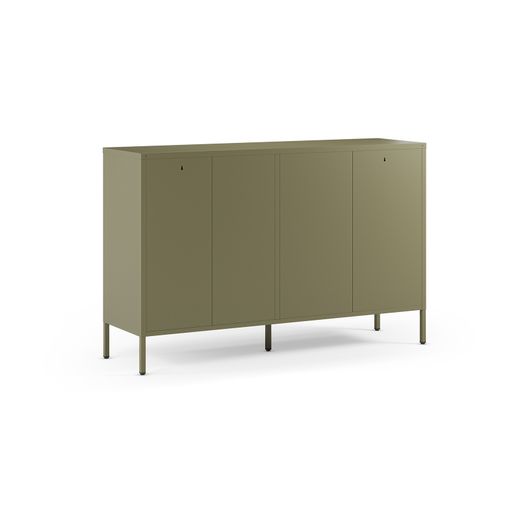 Metal sideboard in green, 140 x 40 x 90 cm | Fayna