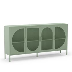 Metal sideboard in mint green, 160 x 40 x 90 cm | Tayra