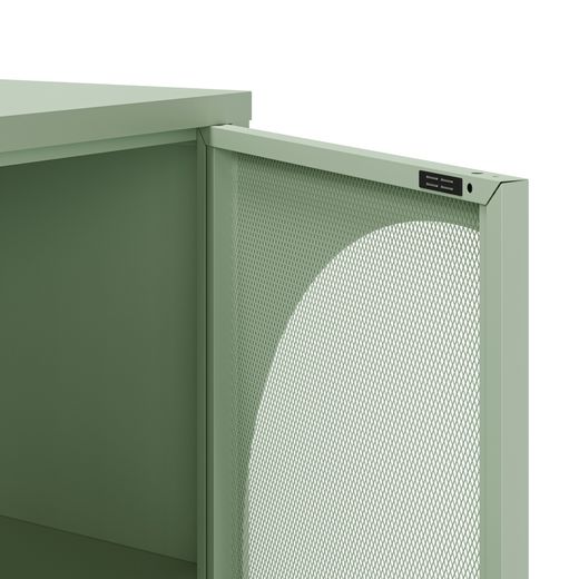 Metal sideboard in mint green, 160 x 40 x 90 cm | Tayra
