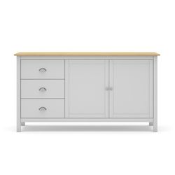 Skänk i vit furu, 150 x 40 x 80,5 cm | dimmig