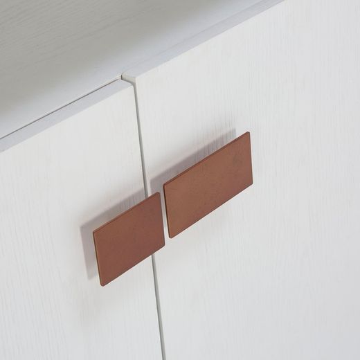 Sideboard aus Eiche und Weiß/Kupfereisen, 180 x 48 x 85 cm