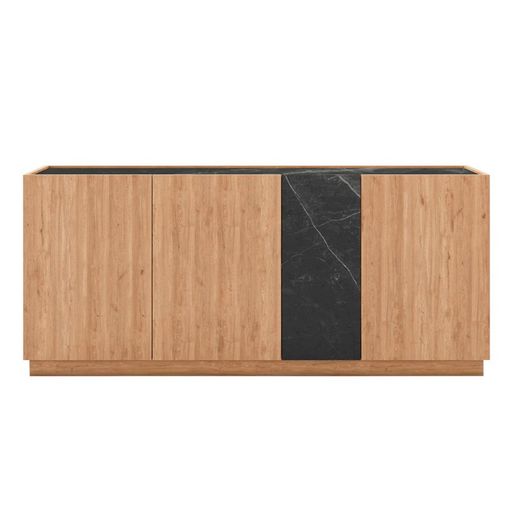 Wooden sideboard L in natural and black, 180 x 41.8 x 78.5 cm | Dione