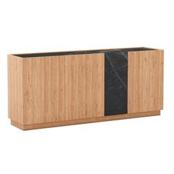 Wooden sideboard L in natural and black, 180 x 41.8 x 78.5 cm | Dione