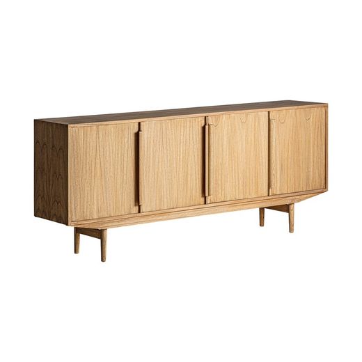Sideboard NYRY aus natürlichem Mindiholz, 200 x 40 x 83 cm.