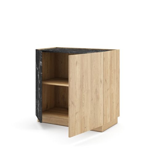 Buffet S en bois naturel et noir, 80 x 41,6 x 78,5 cm | Dioné