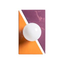 Aplique de metal en morado y amarillo, 17 x 16 x 28 cm | Cernia