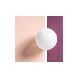 Aplique de metal en morado y beige, 30 x 19 x 31 cm | Uru