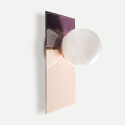 Aplique de metal en morado y beige, 30 x 19 x 31 cm | Uru