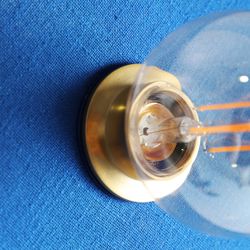 Aplique de metal y algodón en azul marino, 33 x 9 x 33 cm | Vetra