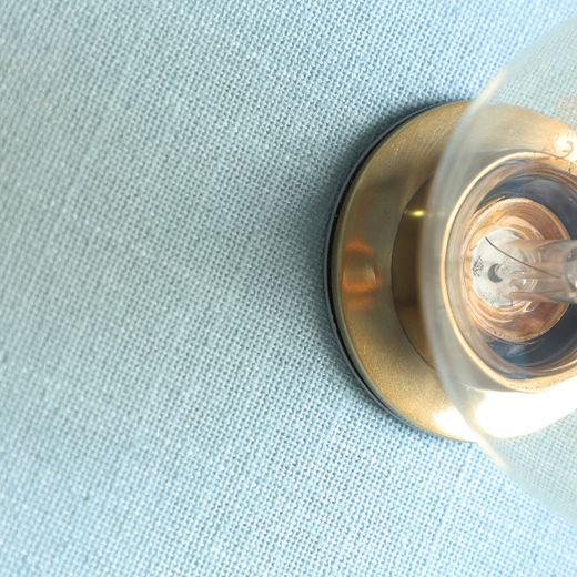 Aplique de metal y algodón en verde pastel, 45 x 9 x 45 cm | Vetra