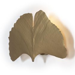 Złoty metalowy kinkiet ścienny, 56x12x33cm