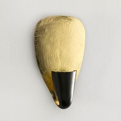 Applique murale en métal doré/noir, 27x16x44cm