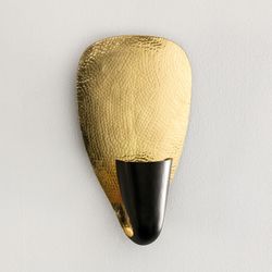 Applique murale en métal doré/noir, 27x16x44cm