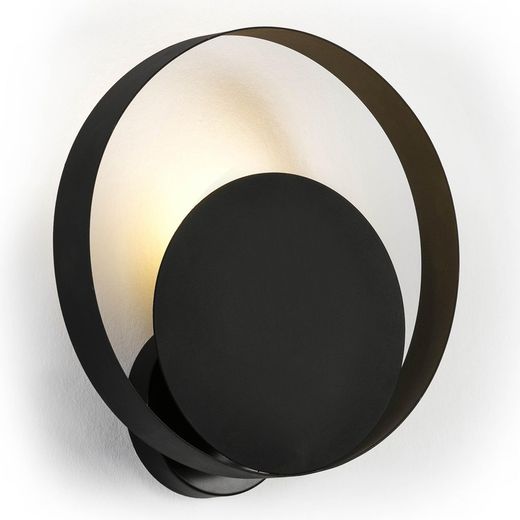 Black Metal Wall Sconce, 50x11x50cm