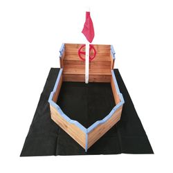 Caixa de areia infantil de madeira multicor, 158 x 78 x 100 cm | barcos