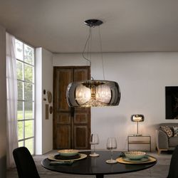 ARGOS-Dimable Chrome Ceiling Lamp, 50 x 25 cm