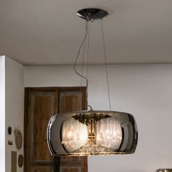 ARGOS-Dimable Chrome Ceiling Lamp, 50 x 25 cm
