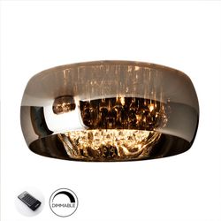 ARGOS-Dimable Chrome and Transparent Ceiling, 50 x 25 cm