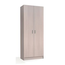 Zweitüriger Kleiderschrank in Eichenfarbe, 73 x 37 x 180 cm