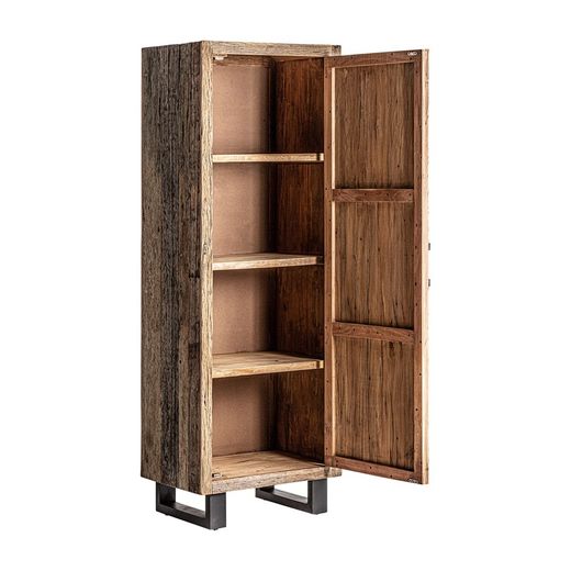 Armoire Carrik en bois de récupération naturel, 70 x 50 x 202 cm