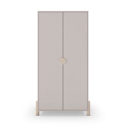 Armoire 2 portes en bois couleur crème, 92,8 x 45 x 180 cm | Énola