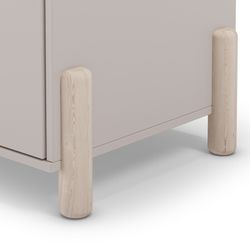 Armoire 2 portes en bois couleur crème, 92,8 x 45 x 180 cm | Énola