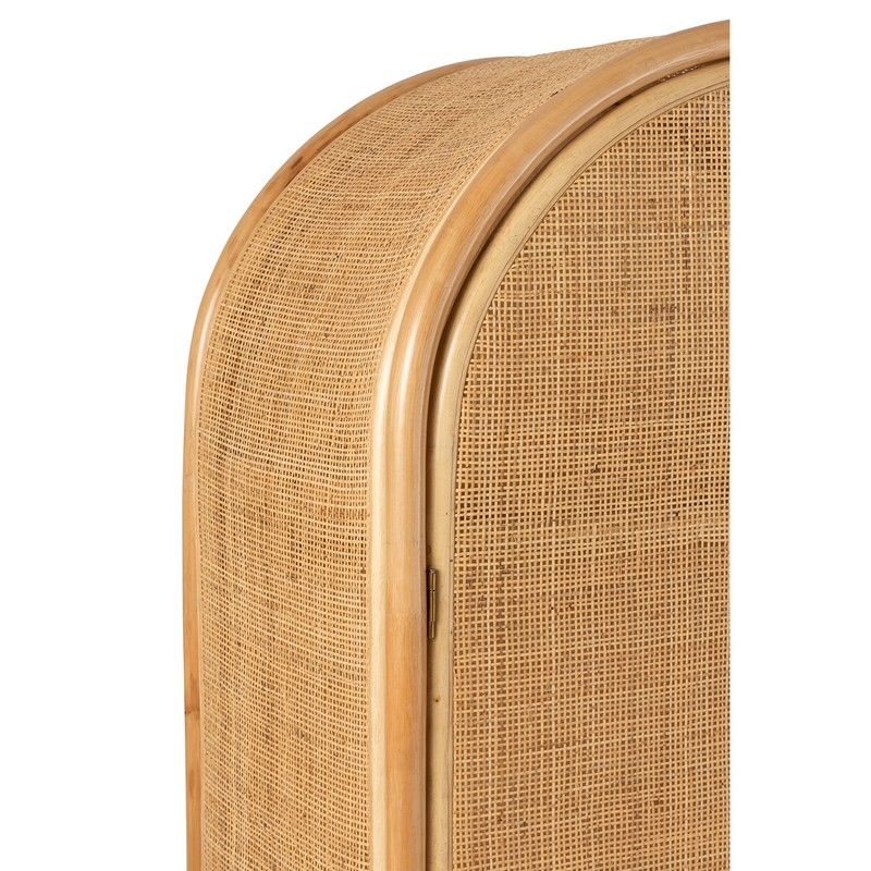 Armoire 2 portes en rotin naturel Ellen, 75x40x175 cm — Qechic