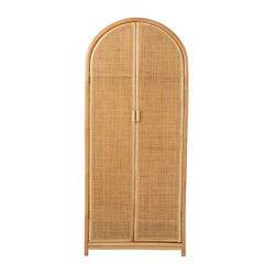 Armadio a 2 ante in rattan naturale Ellen, 75x40x175 cm