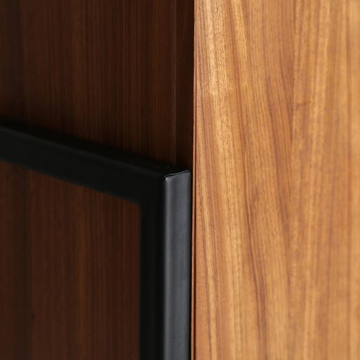 Fir wood wardrobe in brown, 70 x 40 x 160 cm | Laura