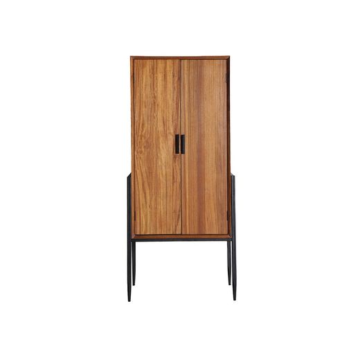 Fir wood wardrobe in brown, 70 x 40 x 160 cm | Laura