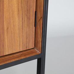 Fir wood wardrobe in brown, 70 x 40 x 160 cm | Laura