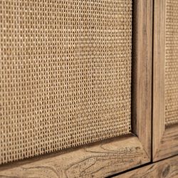 Armario de madera de olmo en marrón, 85 x 41 x 171 cm | Byremo
