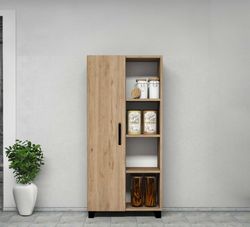Armario de madera en natural, 60 x 32 x 128 cm | Larisa