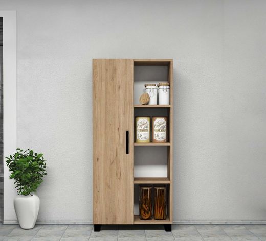 Armario de madera en natural, 60 x 32 x 128 cm | Larisa
