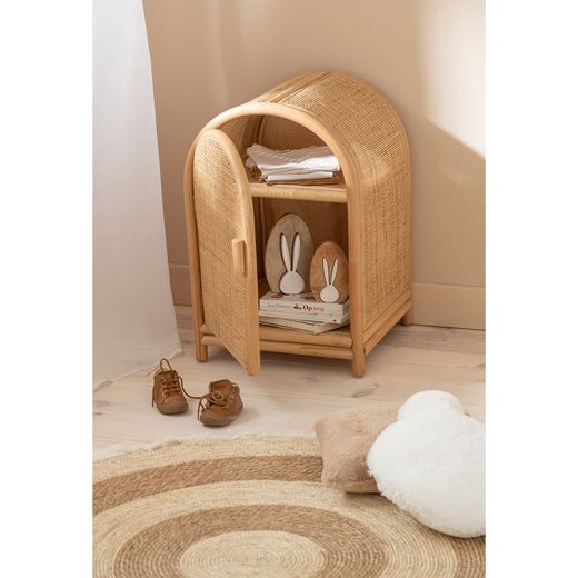 Ellen Natural Rattan Small Wardrobe, 40x40x60 cm