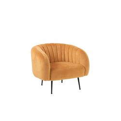 Sillón Vintage Terciopelo Ocre 83x79x68 cm